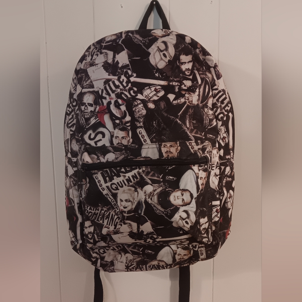 Suicide Squad  Black and White Graphic Backpack